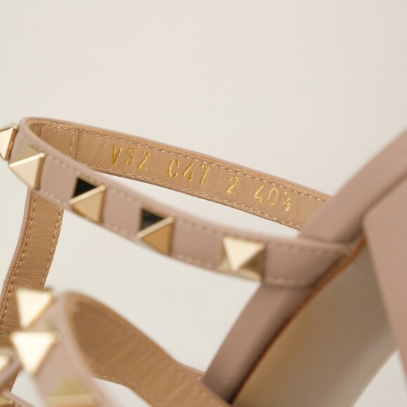Valentino Garavani 60mm Rockstud Sandal, Poudre Tan, EU 40.5 - Picture 10 of 12